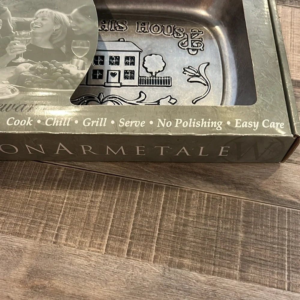 NIB Wilton Armetale ‘Bless This House’ bread serving tray
